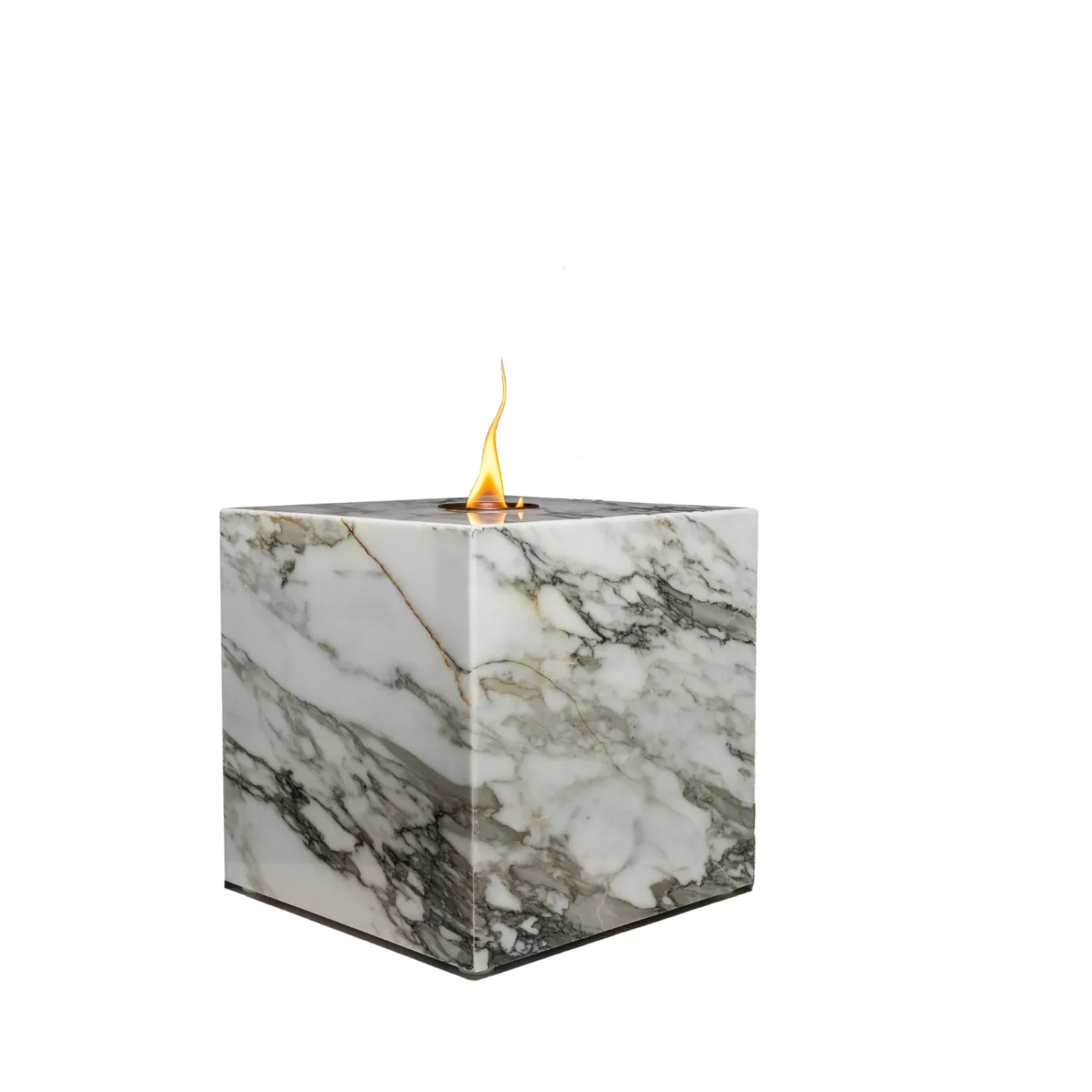 Chimenea de Mesa en Mármol Blanco