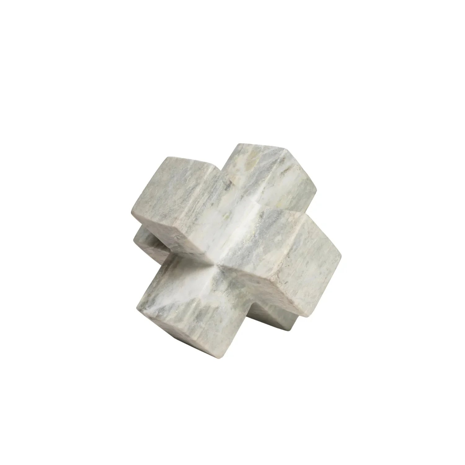 Escultura Geométrica Mármol Veteado